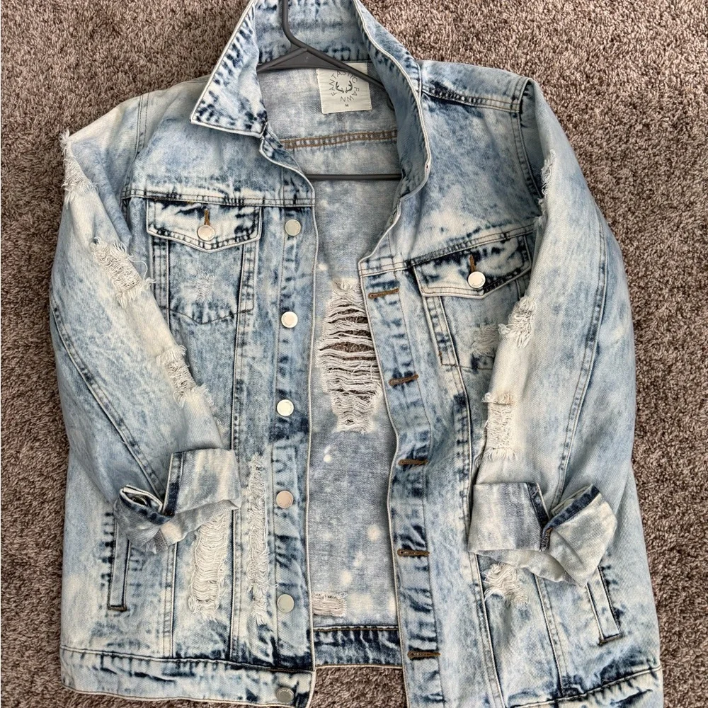 Distressed Denim Jacket - Picture 2 of 4